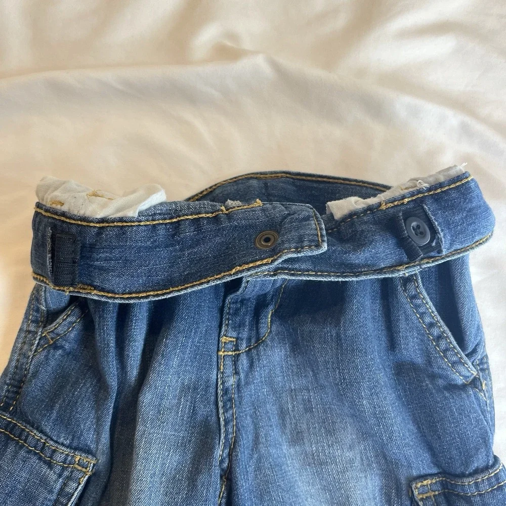 Gymboree Boys Denim Cargo Shorts Medical Helicopter Size 4T VTG‎